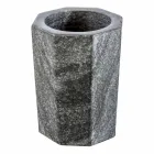 Sada moderních koupelnových doplňků v Montafií žilovém šedém mramoru Viadurini