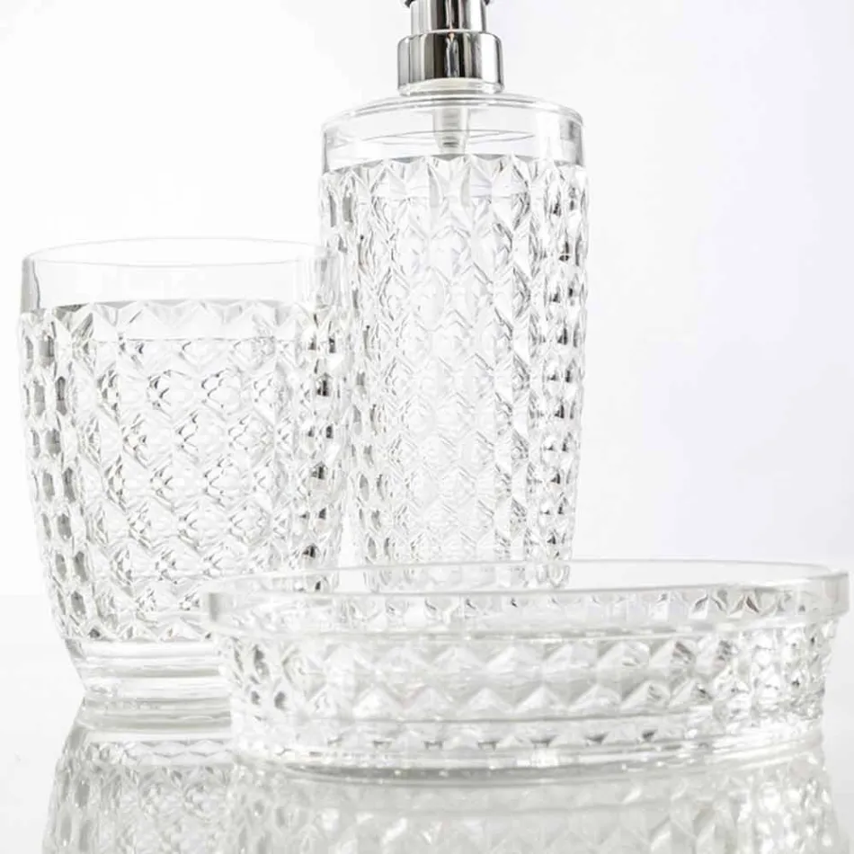 Sada pro koupelnový automat + sklo + moderní mýdlo Netro Viadurini