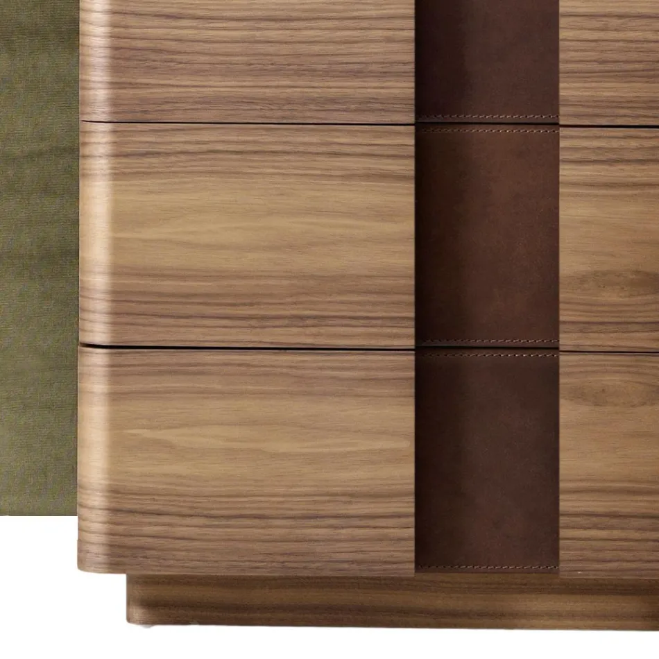 Moderní masivní dřevěné postele Grilli York vyrobené v Itálii Viadurini