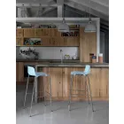 Vysoká stolička, 2 kusy, z kovu a polypropylenu Vyrobeno v Itálii - Christabel Viadurini