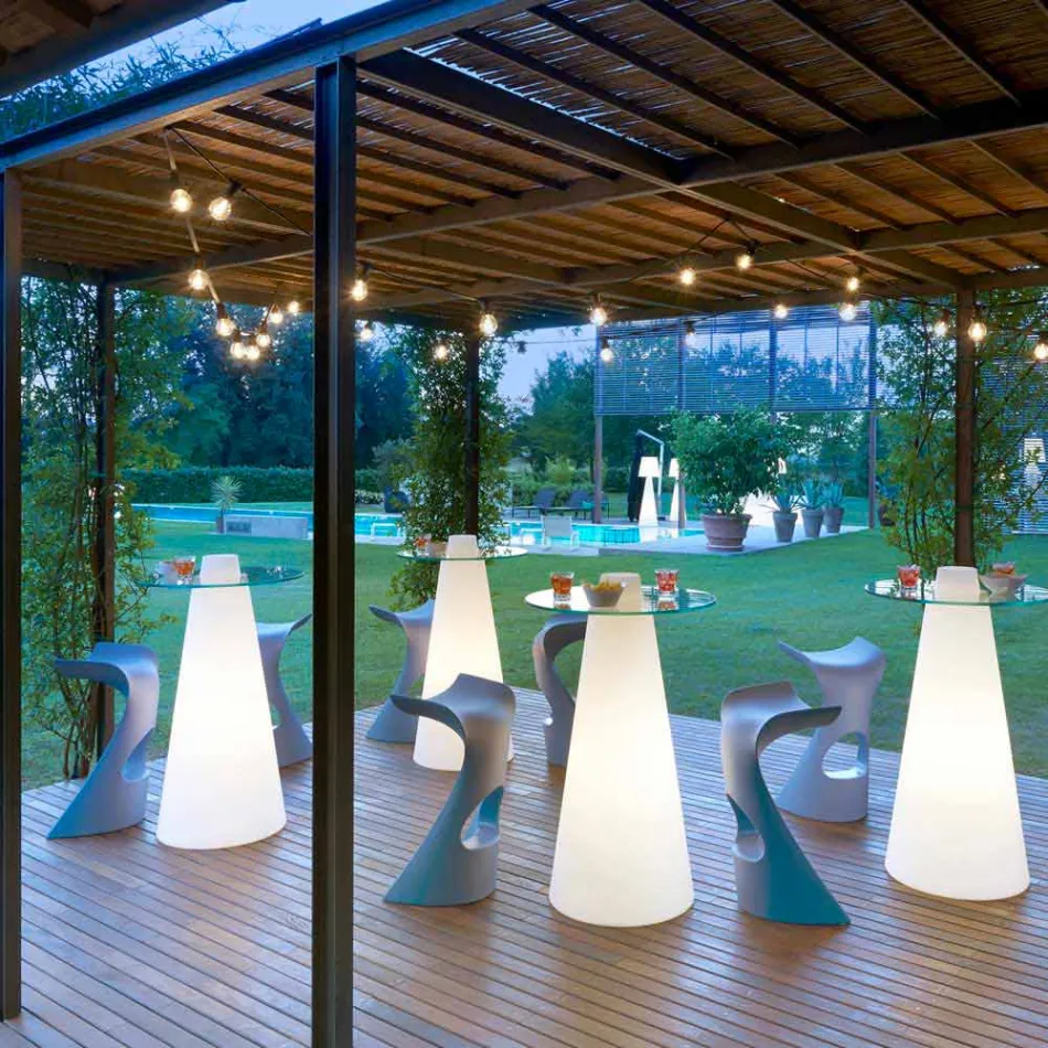 Barevná vysoká stolička Slide Koncord moderní design vyrobený v Itálii Viadurini