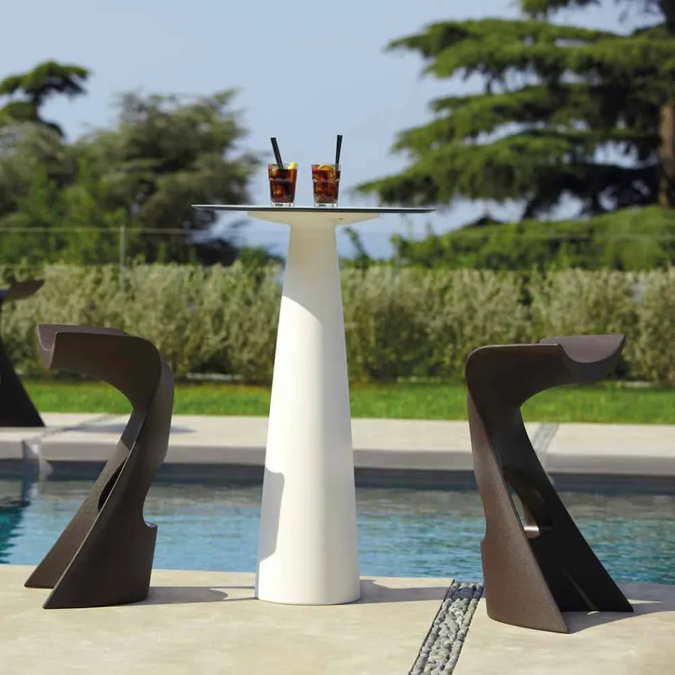 Barevná vysoká stolička Slide Koncord moderní design vyrobený v Itálii Viadurini