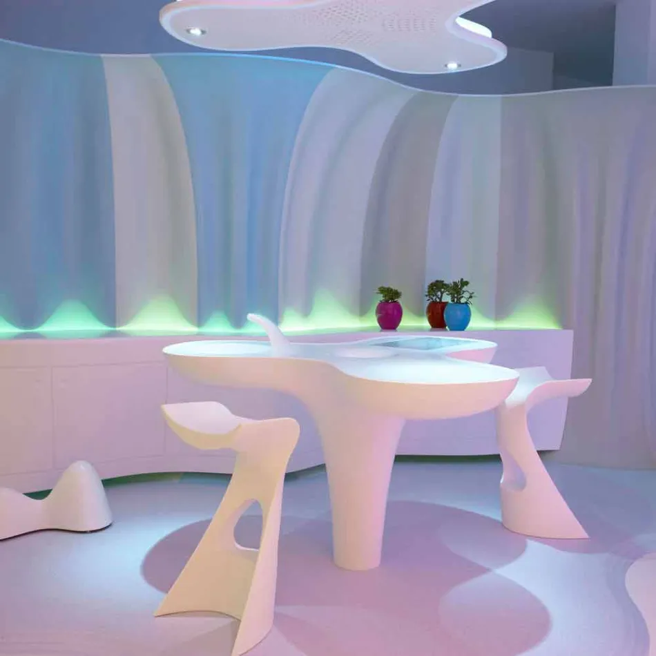 Barevná vysoká stolička Slide Koncord moderní design vyrobený v Itálii Viadurini