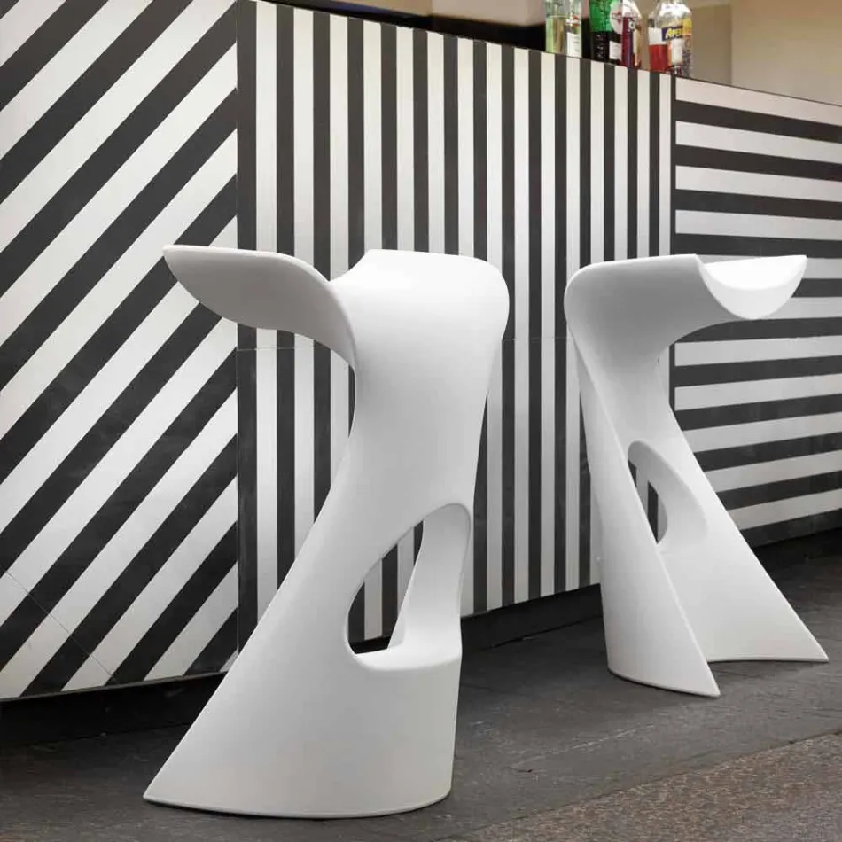 Barevná vysoká stolička Slide Koncord moderní design vyrobený v Itálii Viadurini