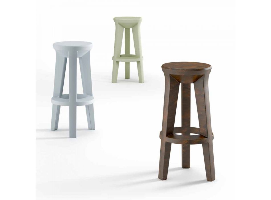 Barová stolička s vysokým designem z polyethylenu vyrobená v Itálii - Tinuccia Viadurini