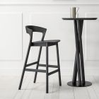Vysoká kuchyňská stolička s jasanovou dřevěnou konstrukcí Made in Italy - Oslo Viadurini