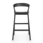 Vysoká kuchyňská stolička s jasanovou dřevěnou konstrukcí Made in Italy - Oslo Viadurini