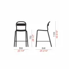 Vysoce stohovatelná venkovní stolička vyrobená v Itálii, 2 kusy - Trixie Viadurini