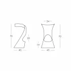 Moderní vysoká designová stolička z polyetylenu - Koncord Next Slide Viadurini