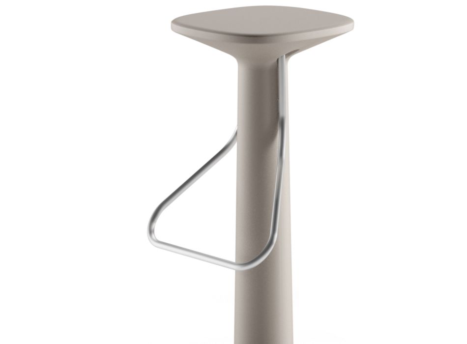 Vysoce designová stolička z polyetylenu a nerezové oceli Made in Italy - Pito Viadurini