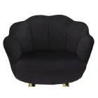 Vysoká stolička ve zlaté žehličce se sedadlem potaženým sametem - Annina Viadurini