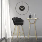 Vysoká stolička ve zlaté žehličce se sedadlem potaženým sametem - Annina Viadurini