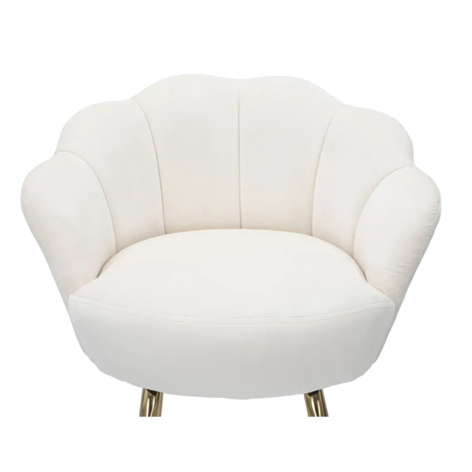 Vysoká stolička ve zlaté žehličce se sedadlem potaženým sametem - Annina Viadurini