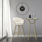 Vysoká stolička ve zlaté žehličce se sedadlem potaženým sametem - Annina Viadurini