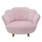 Vysoká stolička ve zlaté žehličce se sedadlem potaženým sametem - Annina Viadurini