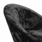 Vysoká stolička ze sametu a oceli s nastavitelným zdvihem Made in Italy - Bilbao Viadurini