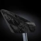 Vysoká stolička ze sametu a oceli s nastavitelným zdvihem Made in Italy - Bilbao Viadurini