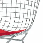 Vysoká kožená barová stolička s ocelovou konstrukcí vyrobena v Itálii - Beniamino Viadurini