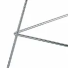 Vysoká kožená barová stolička s ocelovou konstrukcí vyrobena v Itálii - Beniamino Viadurini