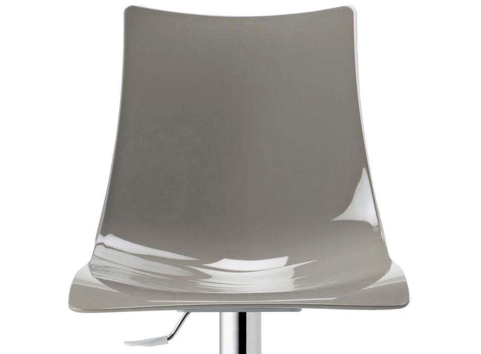 Otočná barová židle z polykarbonátu a oceli Made in Italy - Fedora Viadurini