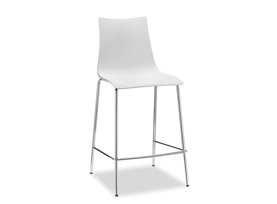 Barová židle z barevného technopolymeru Made in Italy 2 kusy - Fedora Viadurini