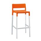 Barová židle z technopolymeru a hliníku Made in Italy 4 kusy - Tesauro Viadurini