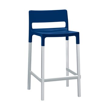 Barová židle z technopolymeru a hliníku Made in Italy 4 kusy - Tesauro