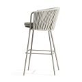 Venkovní barová židle z pozinkované oceli a lana Made in Italy - Bronn