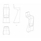 Moderní designová barová stolička Wing Vondom z polyethylenu Viadurini