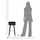 Kulatá barová stolička ze dřeva a látky moderního designu - Rupert Viadurini