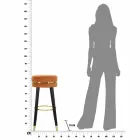 Kulatá barová stolička ze dřeva a látky moderního designu - Rupert Viadurini