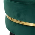 Kulatá barová stolička ze dřeva a látky moderního designu - Rupert Viadurini