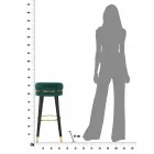 Kulatá barová stolička ze dřeva a látky moderního designu - Rupert Viadurini