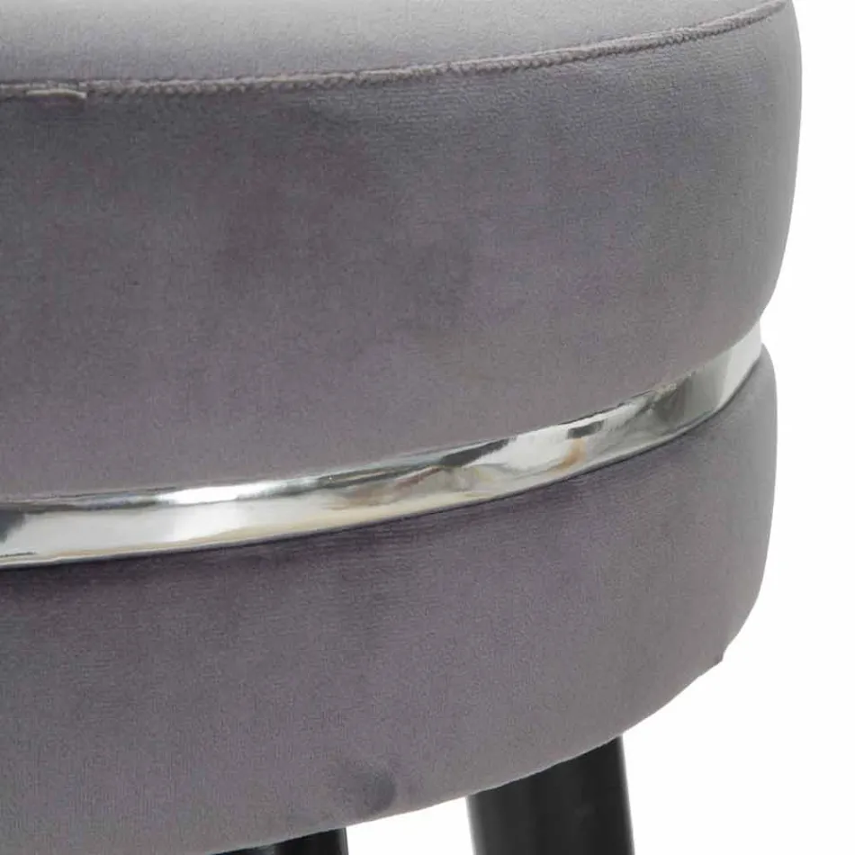 Kulatá barová stolička ze dřeva a látky moderního designu - Rupert Viadurini