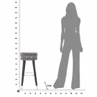 Kulatá barová stolička ze dřeva a látky moderního designu - Rupert Viadurini