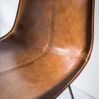 4 stoličková základna, H 65 v umělé kůži s umělým koženým efektem - ovid Viadurini