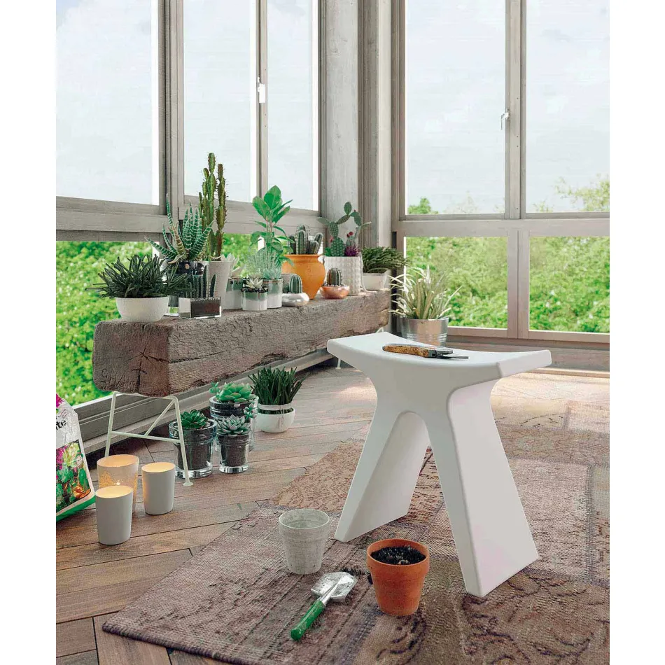 Nízká venkovní stolička z polypropylenu Vyrobeno v Itálii - Prue Viadurini