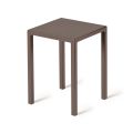 Nízká čtvercová ocelová venkovní stolička Made in Italy - Azul