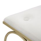 Zlatá povrchová úprava stolice s nízkým obsahem železa s látkovým sedadlem - Dimentico Viadurini