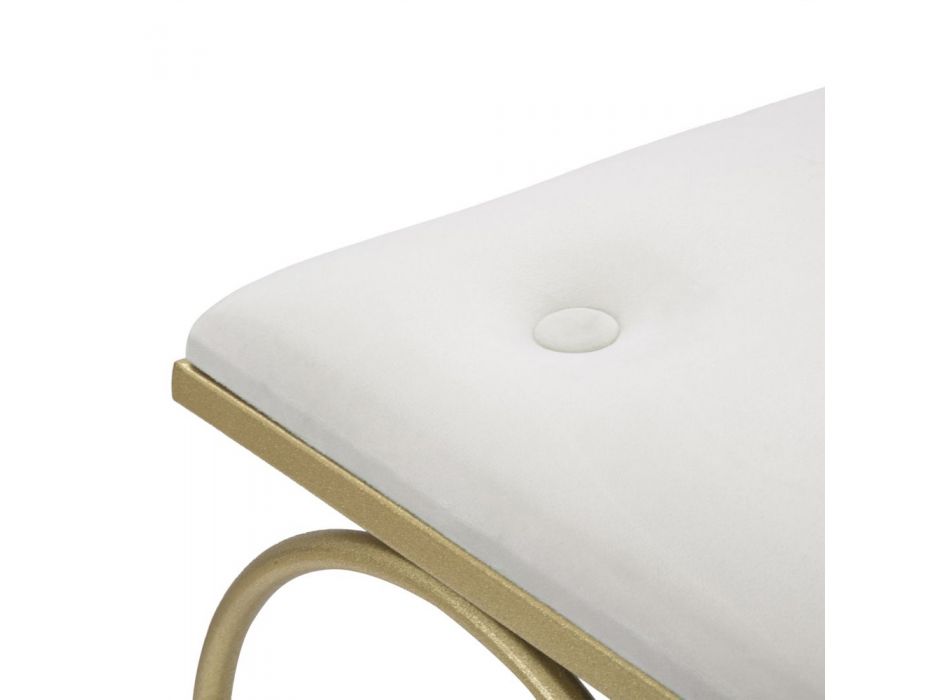 Zlatá povrchová úprava stolice s nízkým obsahem železa s látkovým sedadlem - Dimentico Viadurini