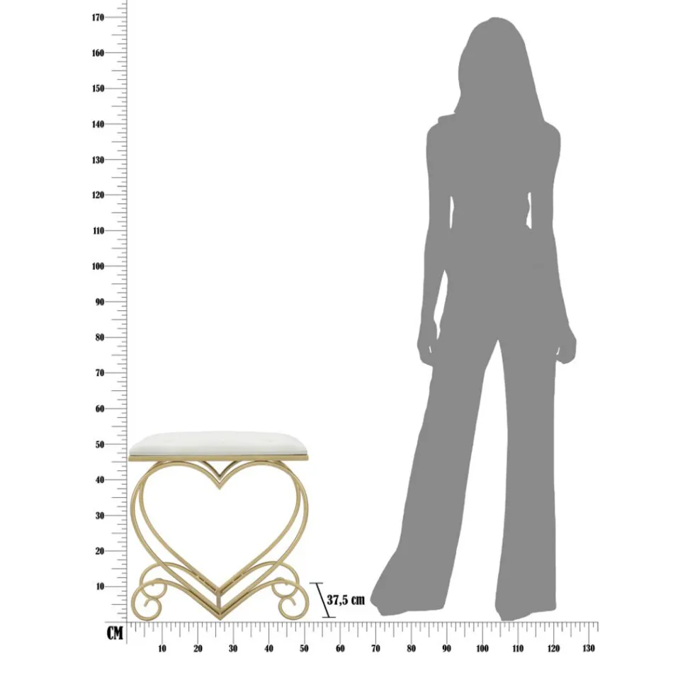 Zlatá povrchová úprava stolice s nízkým obsahem železa s látkovým sedadlem - Dimentico Viadurini