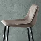 Taburetka s kovovými nohami a látkovým sedákem Monocoque Made in Italy - Hinata Viadurini