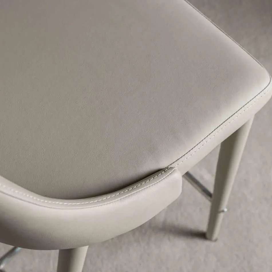 Stolička s opěradlem, kovová konstrukce - Berenice Viadurini