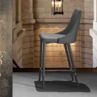 Stolička s opěradlem, kovová konstrukce - Berenice Viadurini