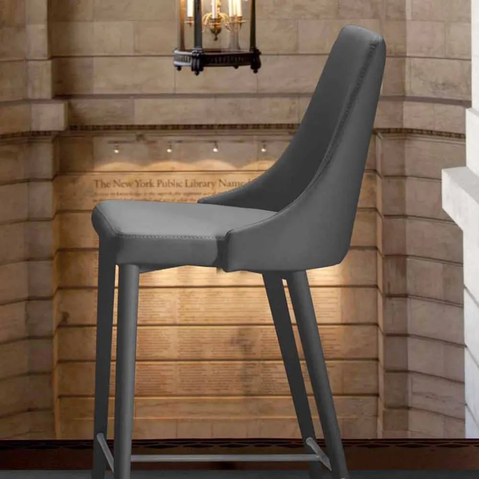 Stolička s opěradlem, kovová konstrukce - Berenice Viadurini