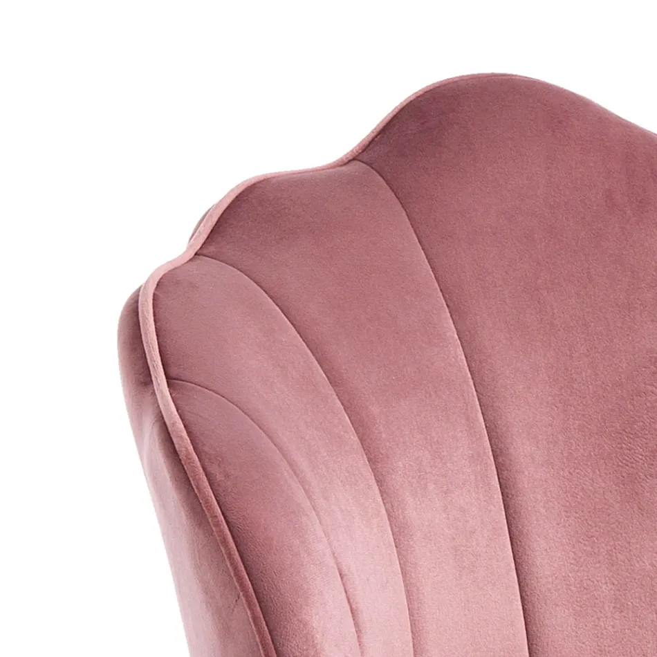 Stolička s polstrovaným sedákem potaženým látkou - silikon Viadurini