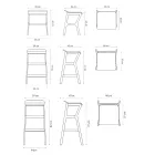 Taburet s masivní bukovou konstrukcí Made in Italy - Regensburg Viadurini