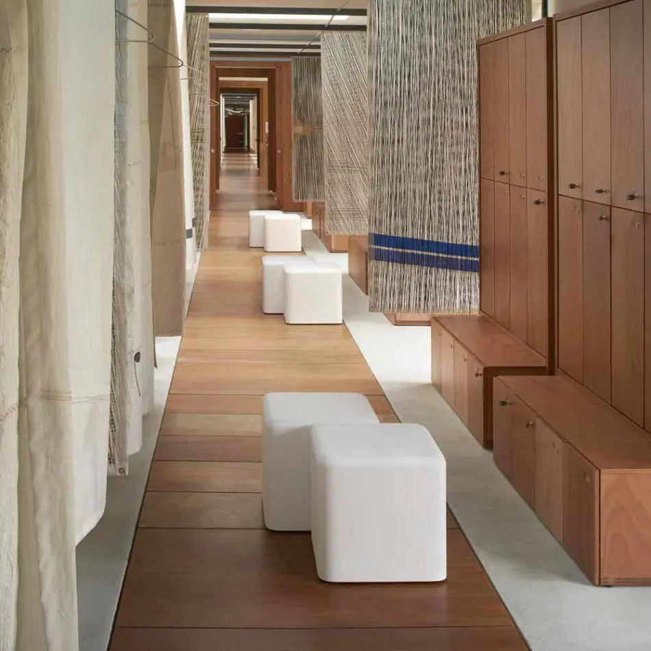 Kulatá měkká polyuretanová kostka Deska Soft Cube vyrobená v Itálii Viadurini