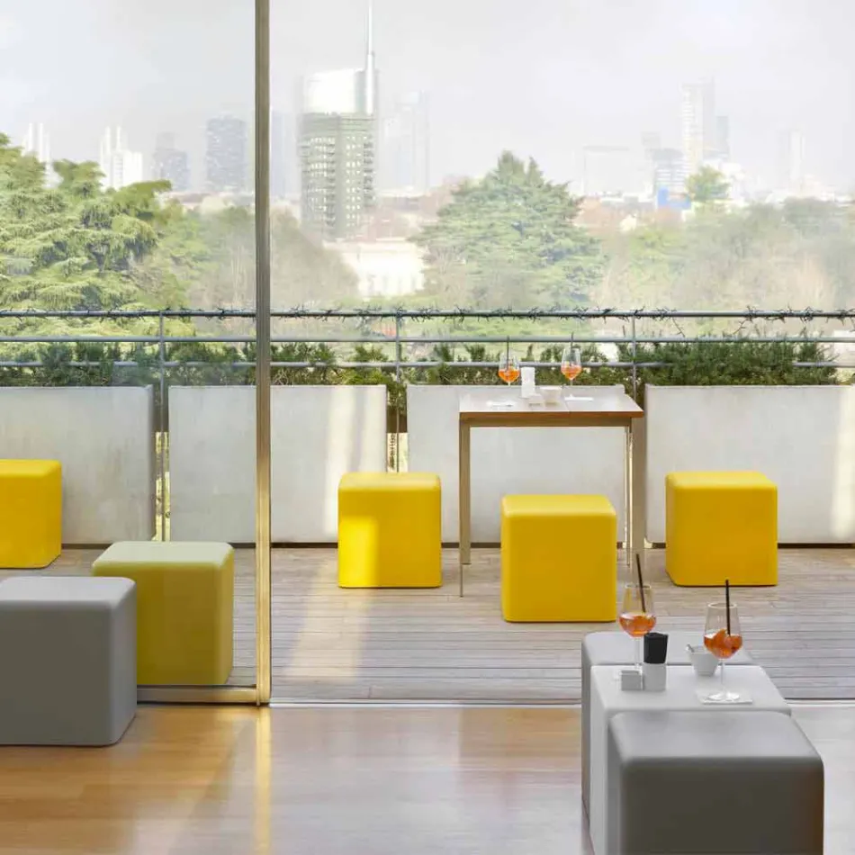 Kulatá měkká polyuretanová kostka Deska Soft Cube vyrobená v Itálii Viadurini