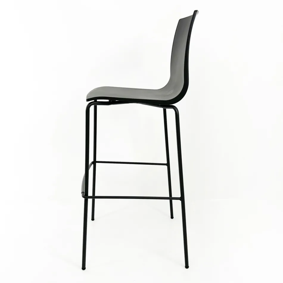 Kuchyňská stolička z oceli a technopolymeru Made in Italy 2 kusy - girlanda Viadurini